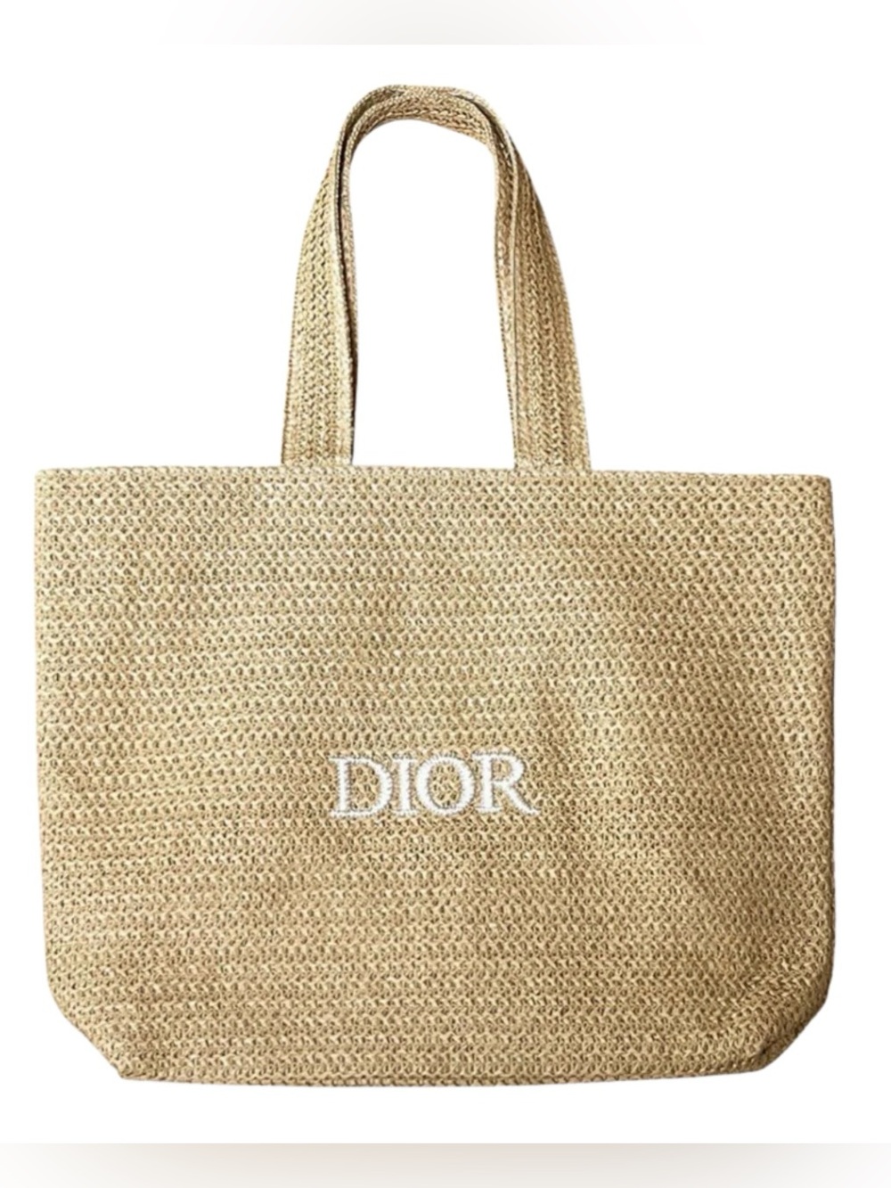 Dior Raffia Straw Tote Large New and Sealed